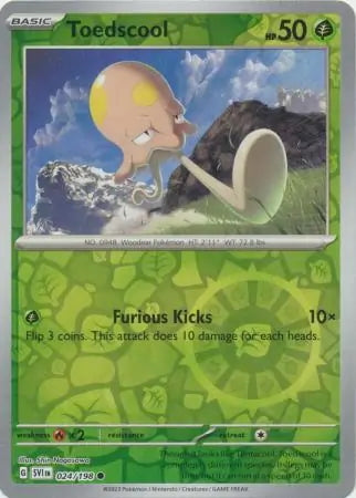 Scarlet & Violet Toedscool #24/198 reverse holo